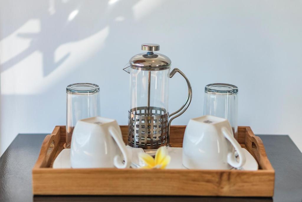 Coffee and breakfast tray